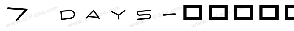 7 days字体转换